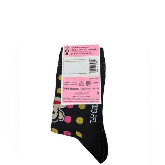Paul Frank mid length sock polka dot women's one size - Picture 2 of 2